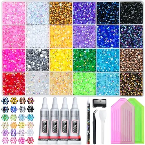 35,000-Piece Resin Jelly Rhinestones Kit