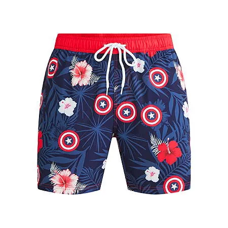 Men's Graphic Swim Shorts: Jaws, Shrek, Captain America, The Simpsons, & More