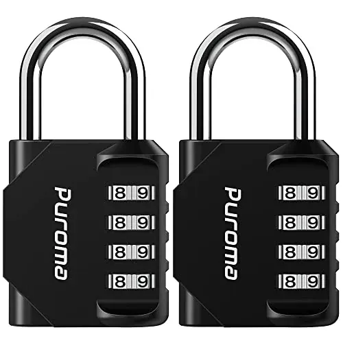 Puroma 4-Digit Combination Padlock 2-Pack