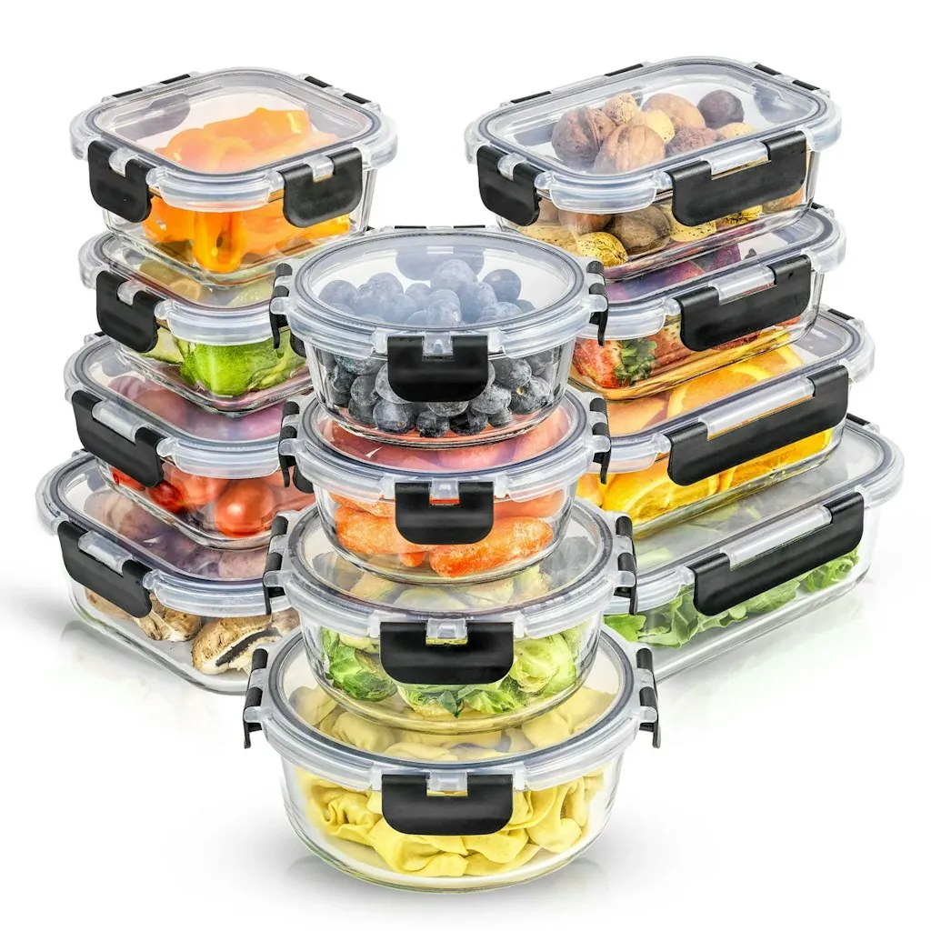 JoyJolt 24-Piece Glass Container Set