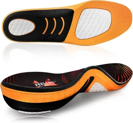 1-Pair FEELLIFE Plantar Fasciitis Relief Arch Support Gel Shoe Insoles