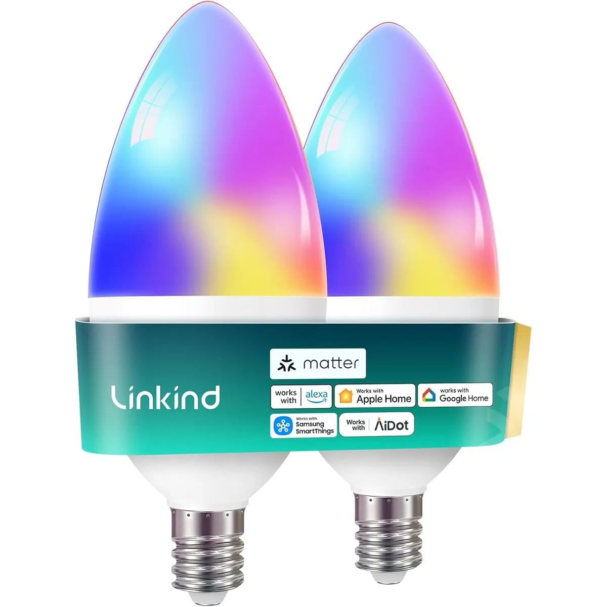 Linkind Matter E12 Led Smart Bulb 2 Pack