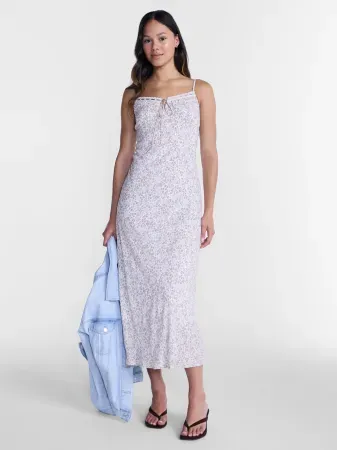 No Boundaries Woven Sweetheart Maxi Dress