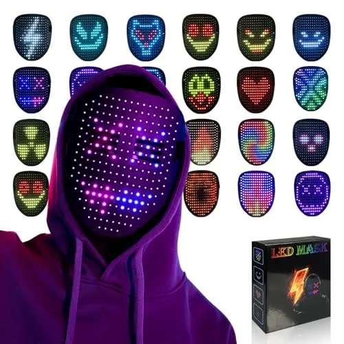 LED Gesture Sensing Light up Mask