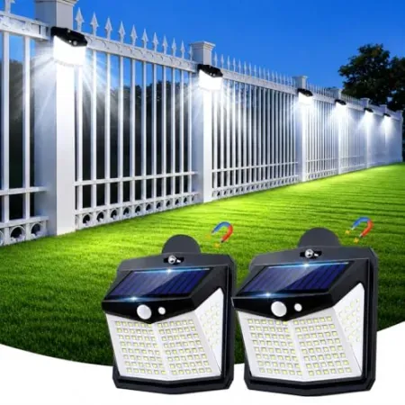 2-Pack LIFENGSOLER 128-LED Magnetic Solar Motion Lights
