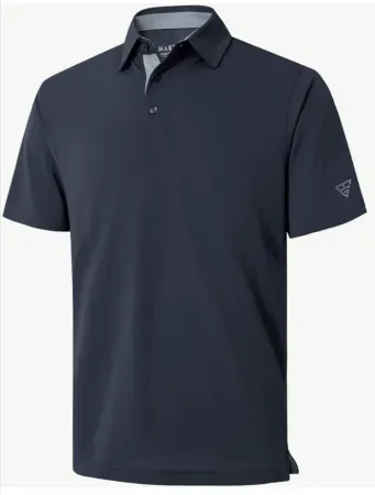 M MAELREG Men's Short Sleeve Performance Moisture Wicking Polo Shirt