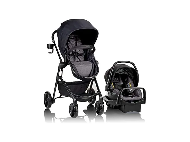 Evenflo Pivot Modular Travel System with LiteMax Infant Car Seat (Casual Gray)