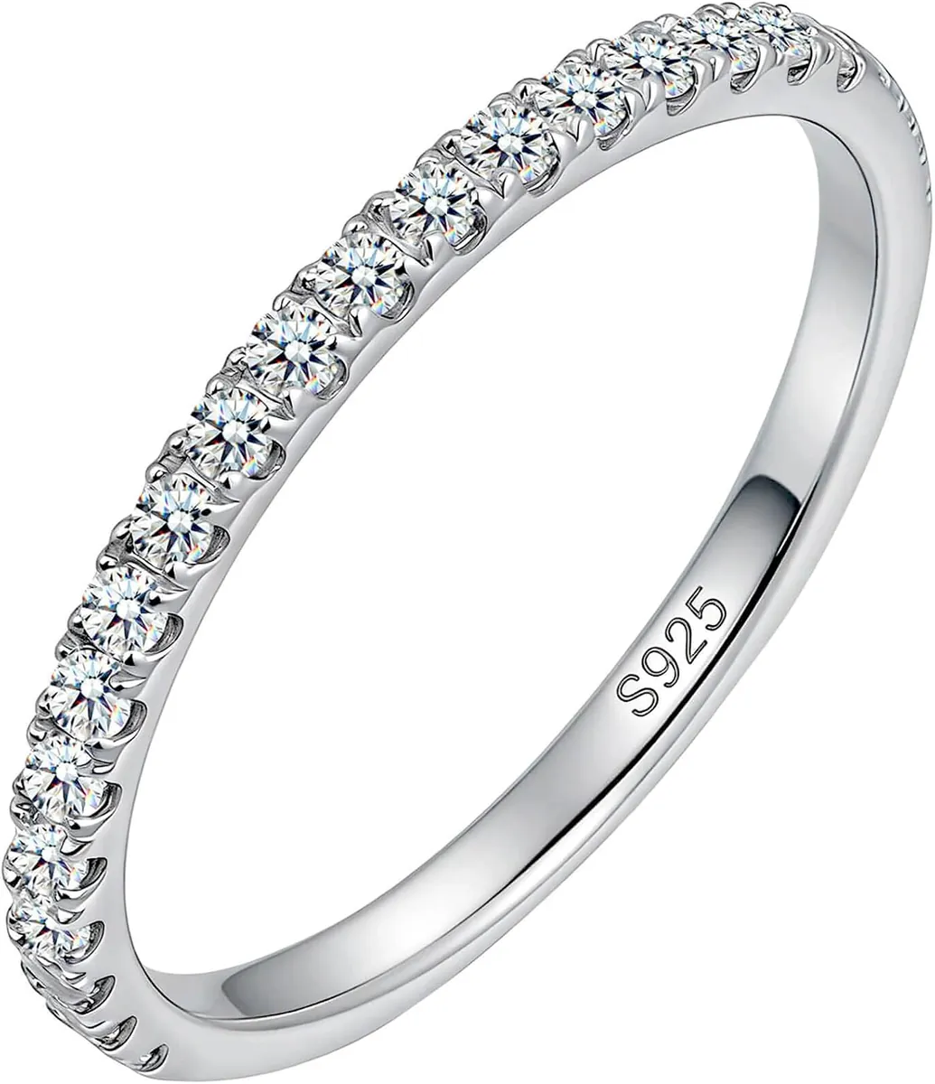 Moissanite Eternity Wedding Band