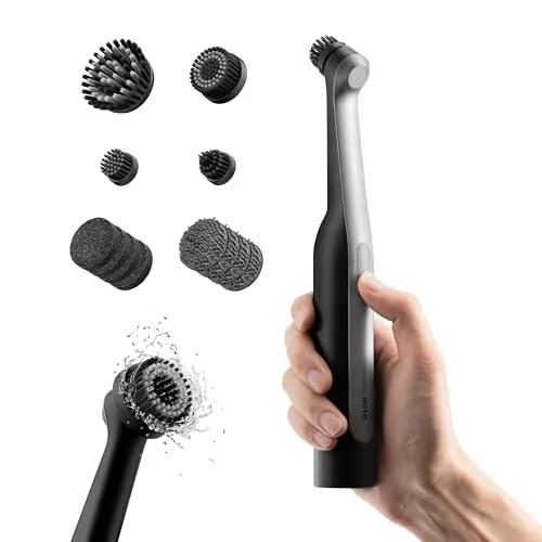 HOTO Wand Cordless Spin Scrubber with 12 Brush Heads