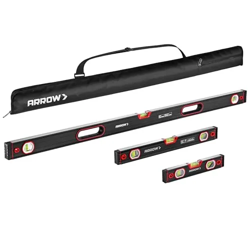 ARROW 3-Piece Spirit Level Set 9"/16"/48"