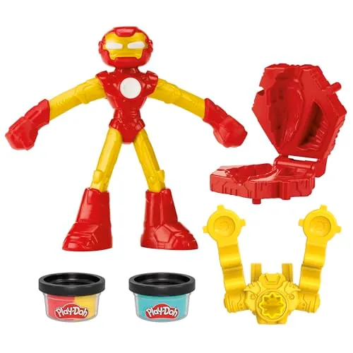 Play-Doh Marvel Iron Man Blast Launcher w/ Bendy Action Figure