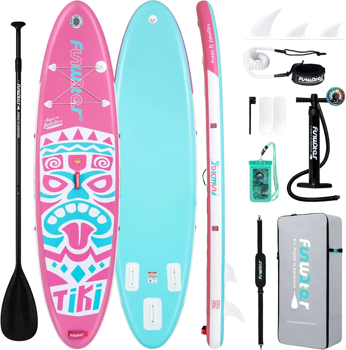FunWater Inflatable Paddle Board Set in Pink Totem