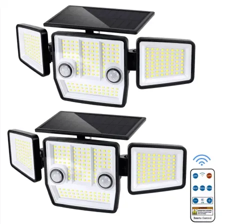 2-Pack PUCACHI 3000-Lumen Solar Lights w/ Motion Sensor
