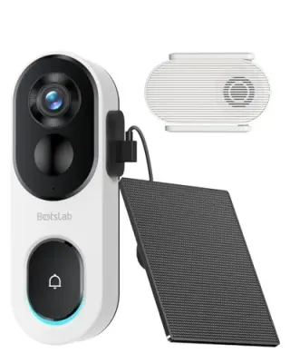 BOTSLAB Solar Powered Wireless Doorbell Camera