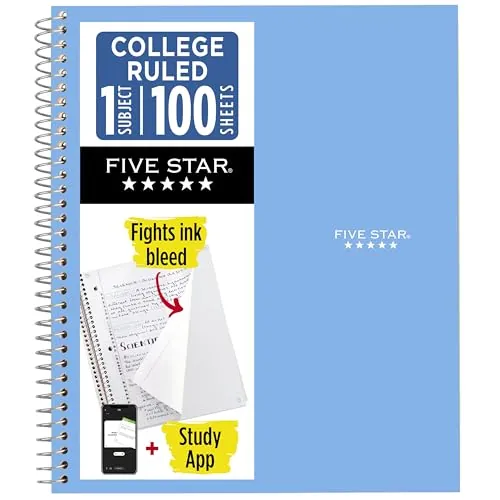 Five Star 1-Subject College Ruled Notebook