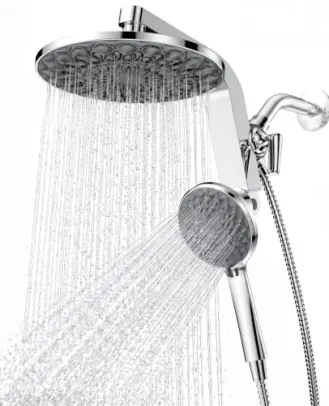 HOPOPRO 9" Rain Shower Head with Handheld Dual Combo