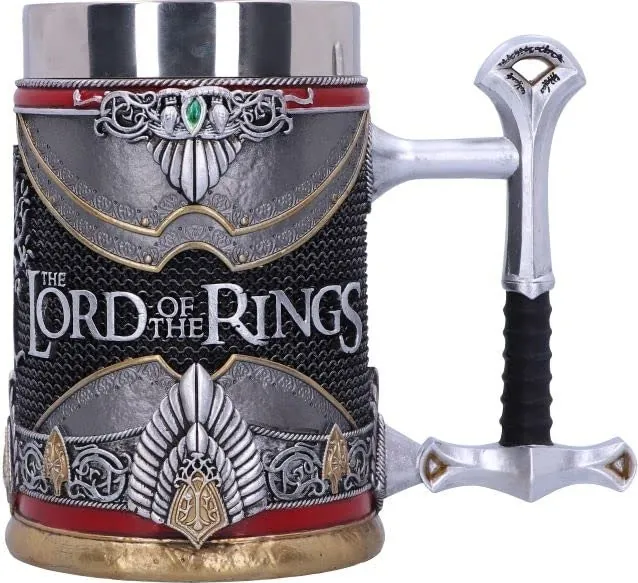 Lord of the Rings Aragorn Hand-Painted Resin Tankard