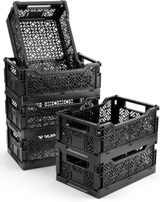 6-Pack AREYZIN Collapsible Plastic Storage Baskets