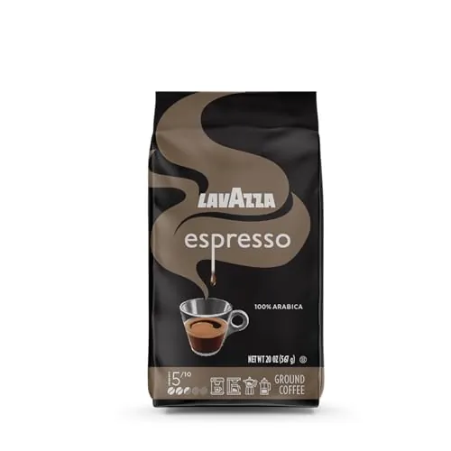 Lavazza Espresso Ground Coffee, Medium Roast, 100% Arabica, 20 oz Bag