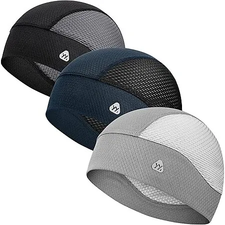Prime Members: 3-Pc YANIKY Breathable Mesh Skull Cap Helmet Liner
