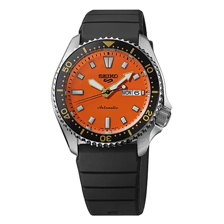 Seiko 5 Sports SKX Men's 42.5mm Automatic Watch (Orange or Yellow Dial)
