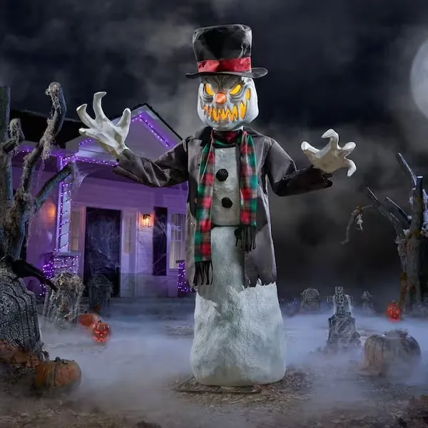 Home Accents Holiday 6.5ft Wicked Woods Snarling Snowman