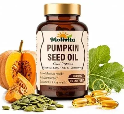 Molivita Pumpkin Seed Oil with Saw Palmetto 3000 Mg