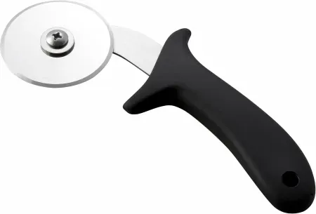 Winco 2 1/2" Black Plastic Pizza Cutter