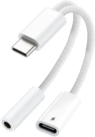 KikoSaka USB-C to Audio 3.5mm PD 60W Fast Charging Adapter