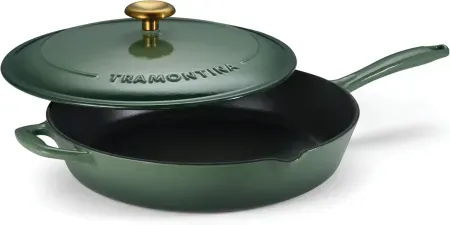 Tramontina Bestow Enameled Cast Iron 12" Skillet with Lid