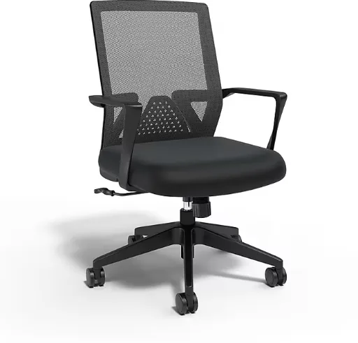 Staples Cartwright Ergonomic Fabric Swivel Task Chair, Black
