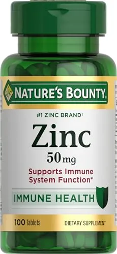 Nature's Bounty Zinc Tablets Dietary Supplement 100-Ct 50mg