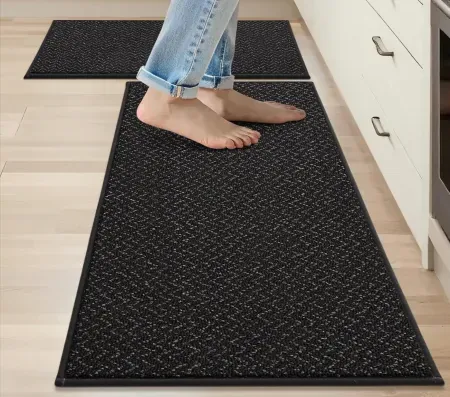 2-Pack COSY HOMEER Washable Kitchen Rugs