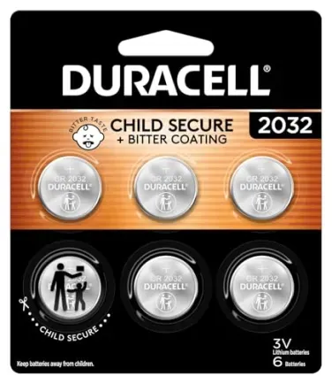 6-Pack Duracell CR2032 3V Lithium Coin Batteries