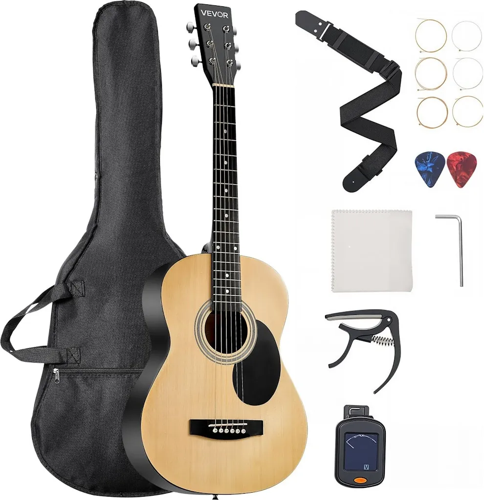 Vevor Dreadnought 39" Acoustic Guitar Bundle