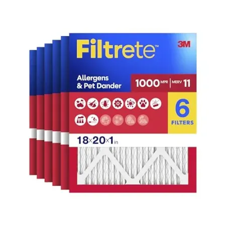 6-Pack Filtrete 18" x 20" x 1" AC Furnace Air Filter (MERV 11)