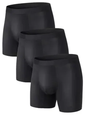 3-Pack TRENDOUX Second Skin Silky Soft Anti-Chafe Mens 100S TENCEL Modal Boxer
