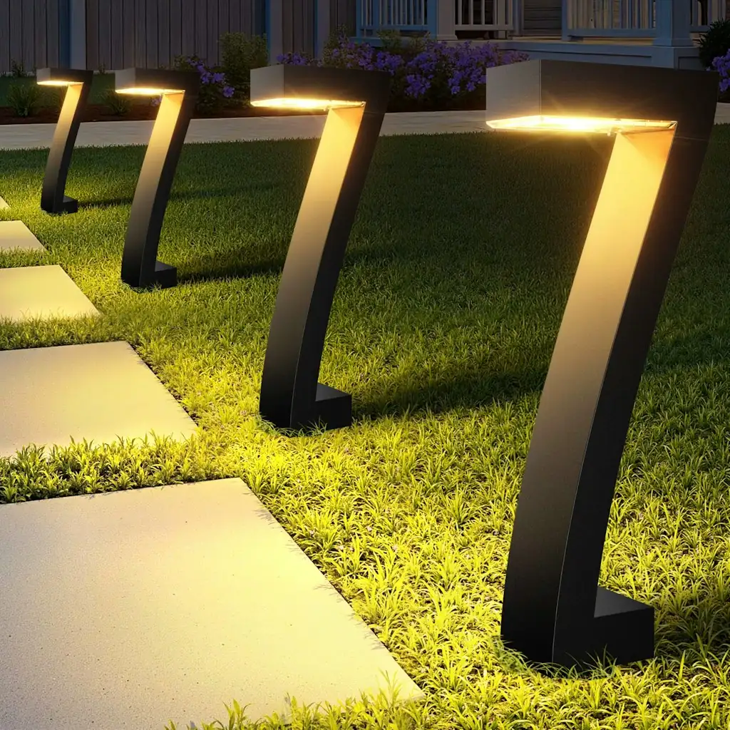 Waterproof Solar Outdoor LED Pathway Lights 4-Pack