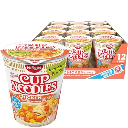 Nissin Cup Noodles Soup 12-Pack – Chicken
