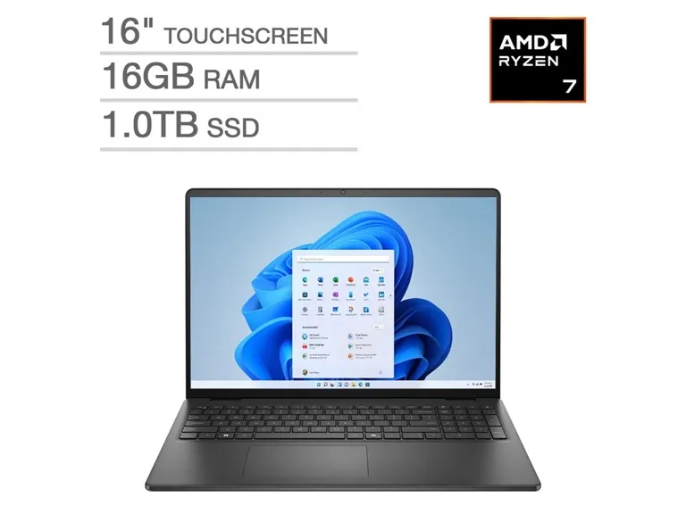 Dell 16 16" Touch Ryzen 7 250 16GB 1TB Laptop