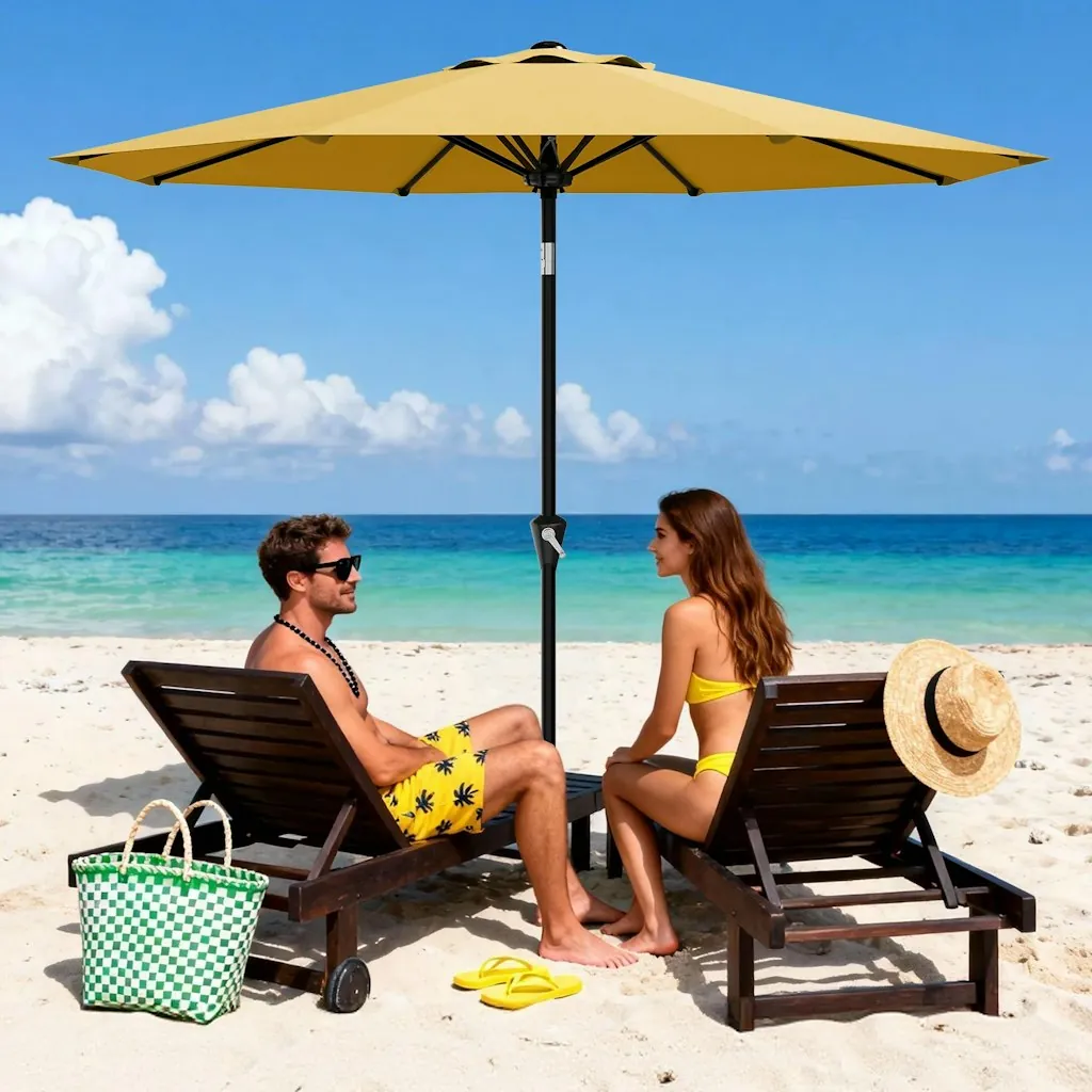 HiMiss 9-Foot UPF 50+ Patio Umbrella