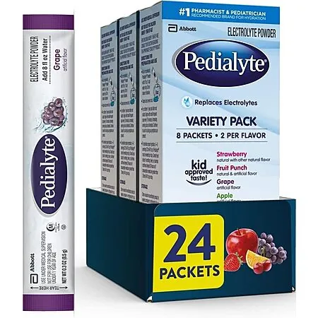 3-Pk 8-Ct 0.3-Oz Pedialyte Electrolyte Powder Packets (Variety Pack)