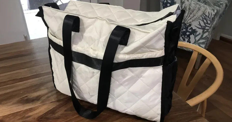 Large Utility Tote Bag w/ Wristlet
