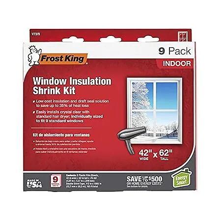 9-Pk Frost King V73/9H Indoor Shrink Window Kit (42" - 62")