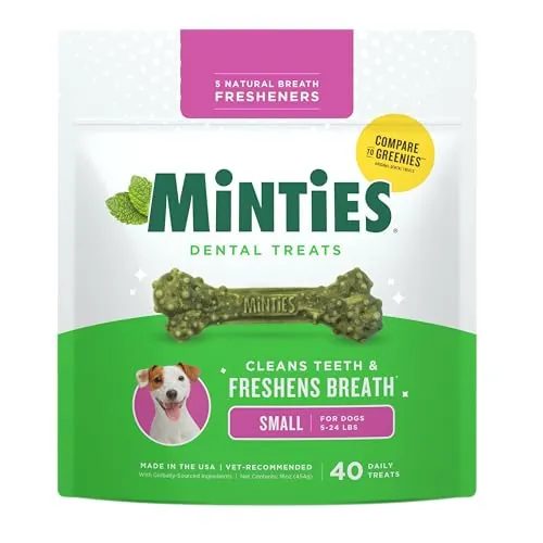 Minties Dog Dental Bone Treats 40 Count