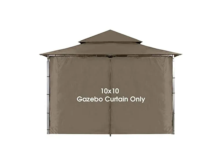ABCCANOPY 10' x 10' Gazebo Replacement Privacy Curtain Side Wall (Brown)