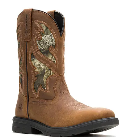 Wolverine Men's Rancher Level Pull-On Steel-Toe Work Wellington Boot (Camo)