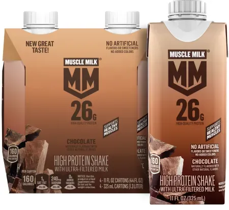 4-Pack 11oz Muscle Milk 26g High Protein Shake + $3 Walmart Cash