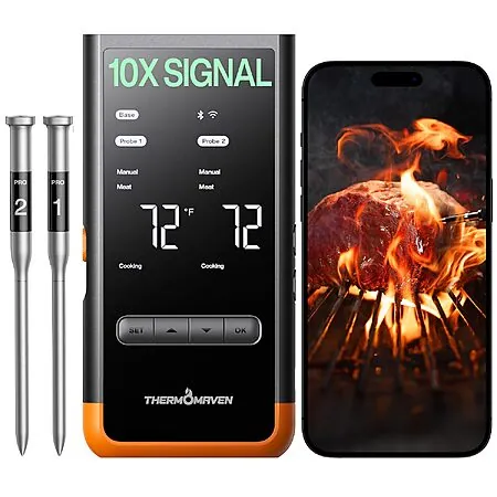 ThermoMaven Wireless Meat Thermometer: G4 4-Probe $110, G2 2-Probe