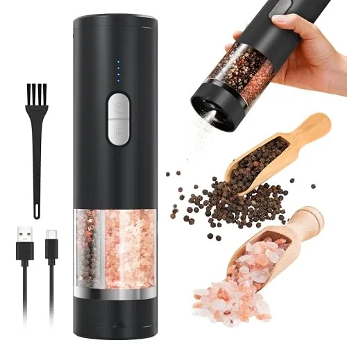 Pancellent 2-in-1 Electric Salt and Pepper Grinder Set